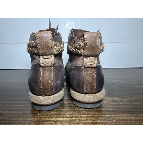 Born Temple Booties Leather Distressed Brown Ankle Lace Up Boots Women's‎ 9 - Picture 3 of 13
